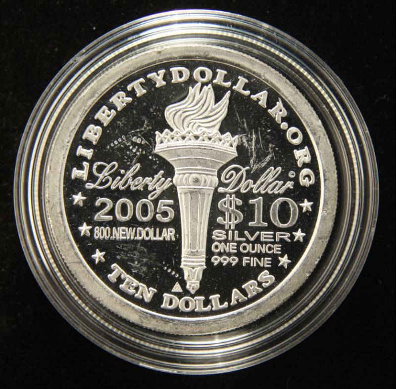 2005 $10 NORFED 1 TROY OZ. .999 FINE SILVER IN AIRTITE HOLDER (RARE AND CONTROVERSIAL)