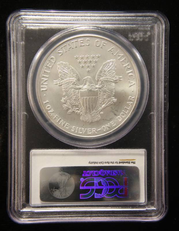 1998 AMERICAN SILVER EAGLE 1 TROY OZ. .999 FINE SILVER GEM BU PCGS