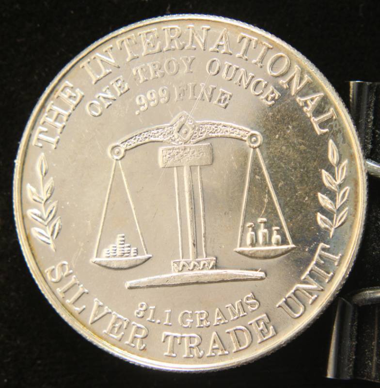 1 TROY OZ. .999 FINE SILVER USS CONSTITUTION TRADE UNIT