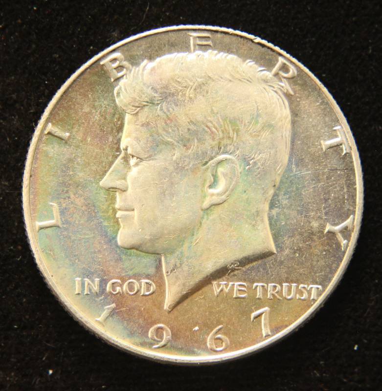 BU ROLL OF (20) 1967 KENNEDY 40% SILVER HALF DOLLARS SOME NICELY TONED