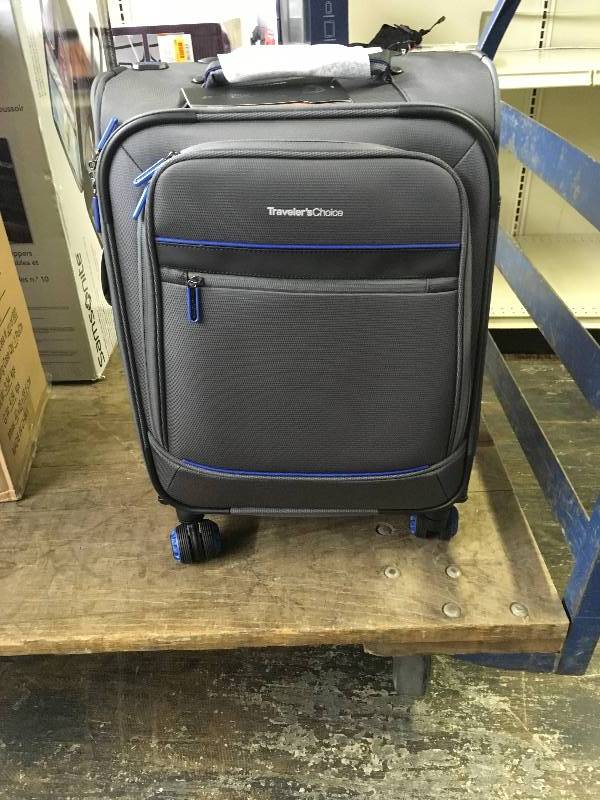 Travelers Choice 22 Softside USB Port Luggage, Retail $59.99