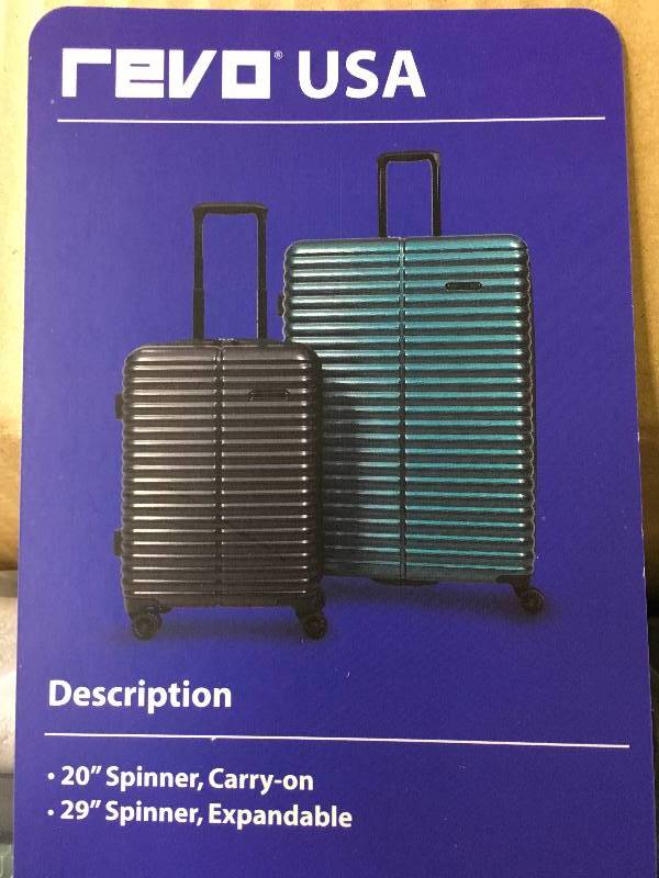 Revo Ecom Icon 2PC Hardside Luggage Set, Retail $139.99