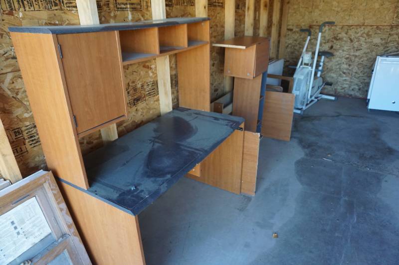 Wood L Shaped Computer Desk With Chair