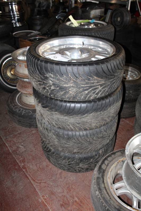 lot 56 image: Lot of (4) Sumitomo P25535ZR20 Tires w Centerline 20in. 5-Lug Wheels