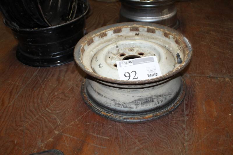 lot 92 image: 15x6in. 5-Lug Steel Wheel
