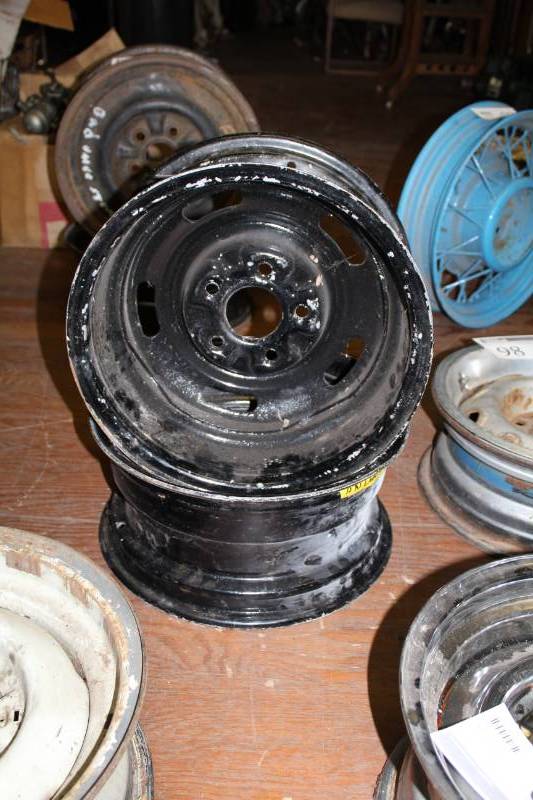 lot 97 image: Lot of (2) 1971 Chevrolet 15x7in. 5-Lug Wheels