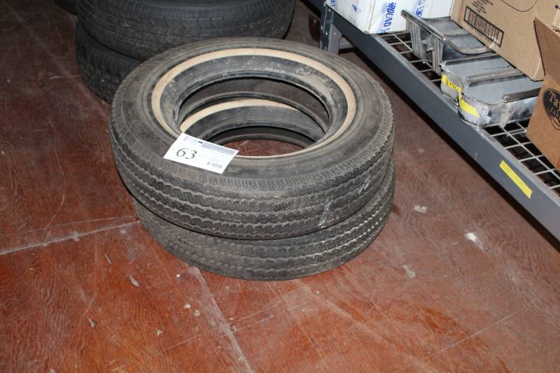 lot 63 image: Lot of (2) Kelley-Springfield Benchmark PS P21575D15 Whitewall Tires
