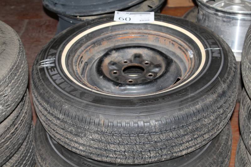 Lot of (3) Michelin Symmetry All Season P205/75R14 Whitewall Tires w ...