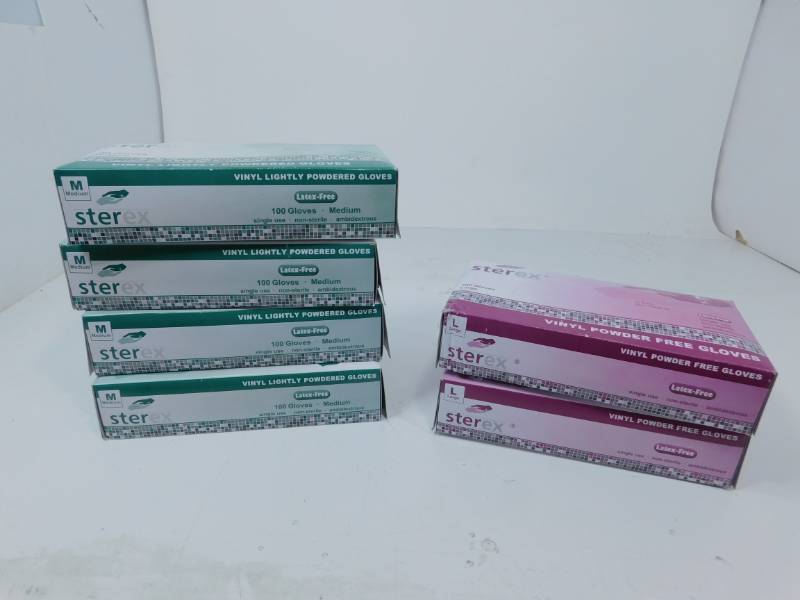 lot 6 image: Six Boxes Of Sterex Latex-Free Gloves
