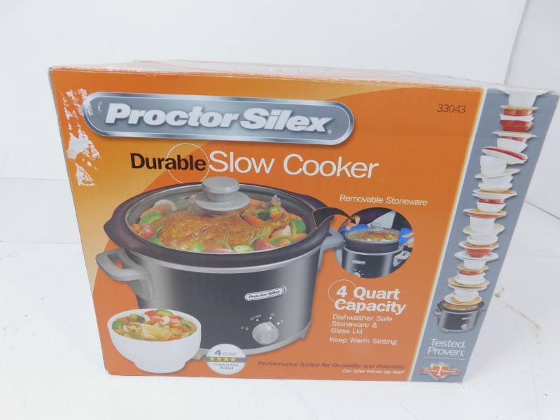 lot 14 image: Proctor Silex Durable Electric Slow Cooker     Model 33043