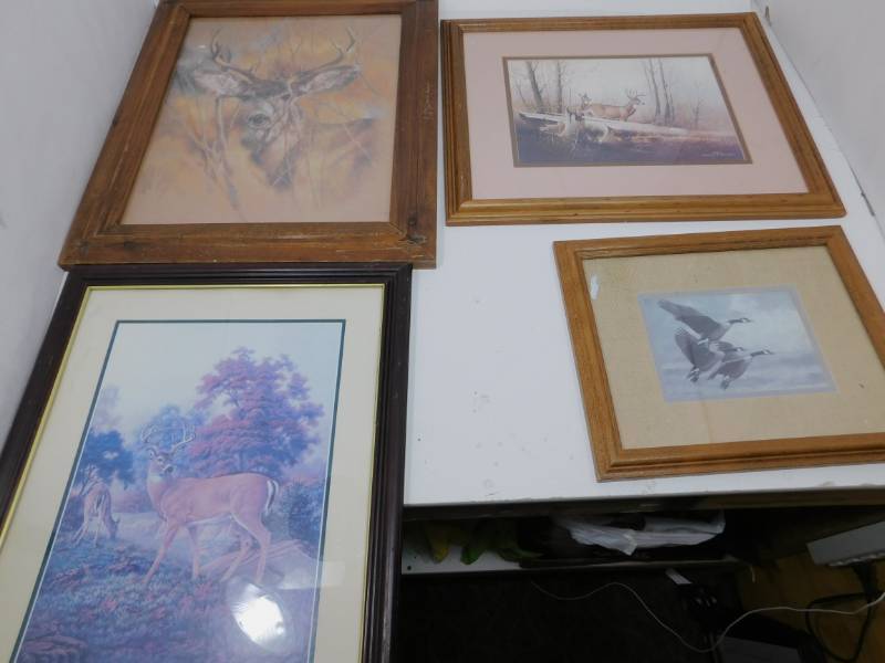 lot 61 image: Four Framed & Matted Pictures