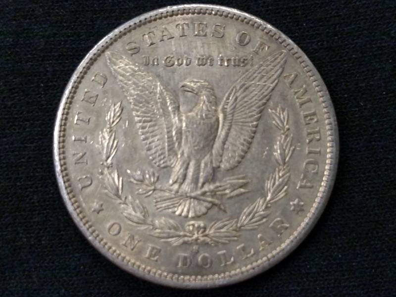 1890 S AU Morgan Silver Dollar...