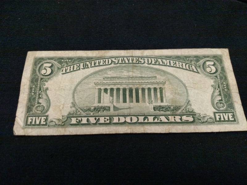 1934 D Five Dollars Silver Certific...