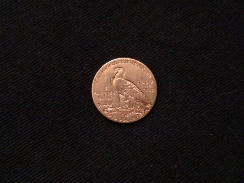 1914 D Two and One Half Dollars Indian Head Gold Coin