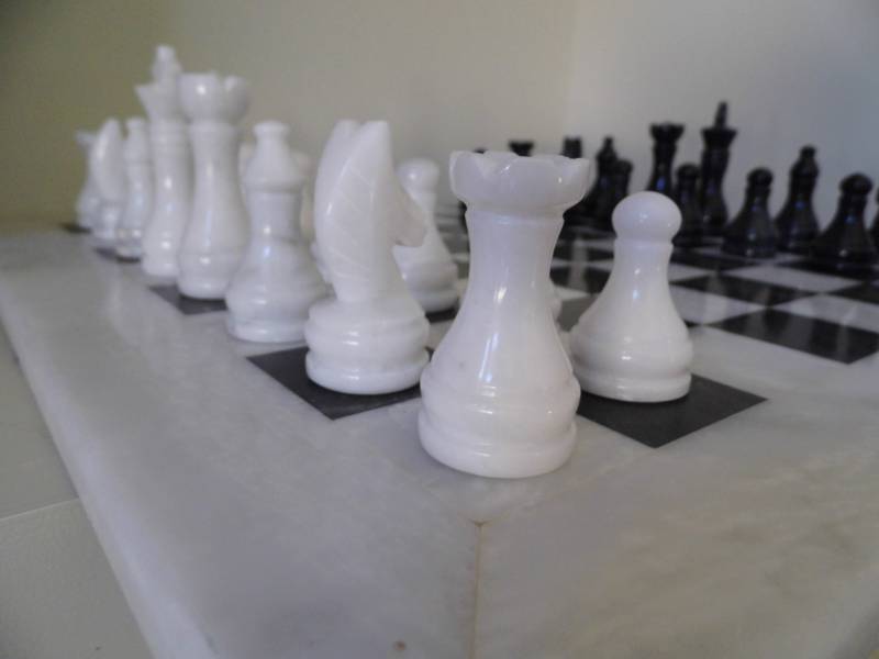 lot 52 image: Marble Chess Set