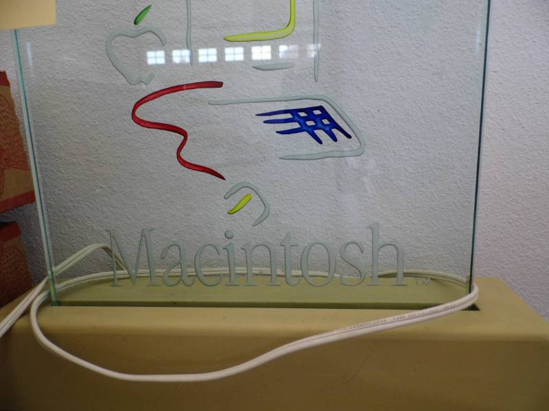 lot 161 image: Macintosh Glass Lit Sign
