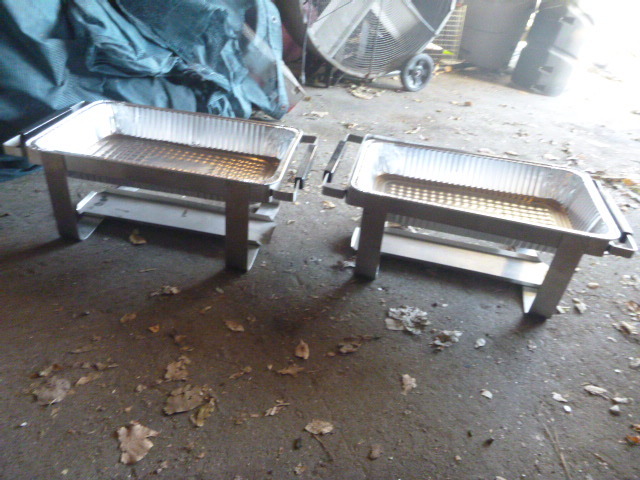 lot 185 image: 2 Stainless Steel Chafing Stands
