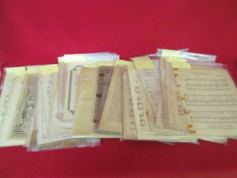 lot 24 image: Vintage sheet music, large selection