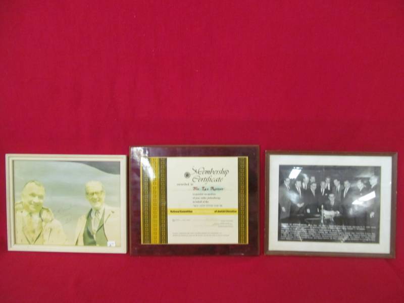 lot 37 image: 3 Vintage pictures (Awards Singing of Copper Nickel 1967 picture by Walter Herschel )