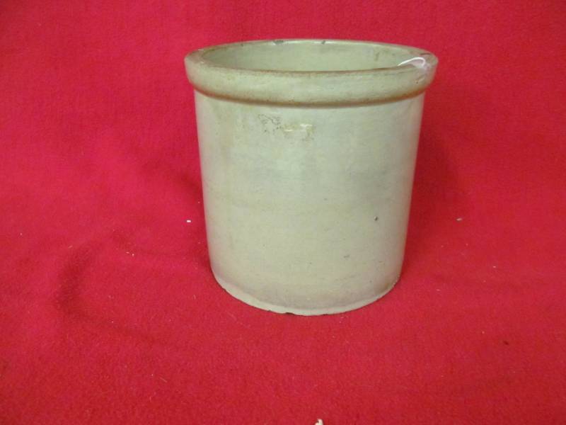 lot 67 image: 1 gallon salt glazed crock unsigned