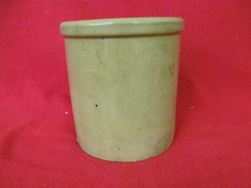 lot 69 image: 1 gallon salt glazed crock signed