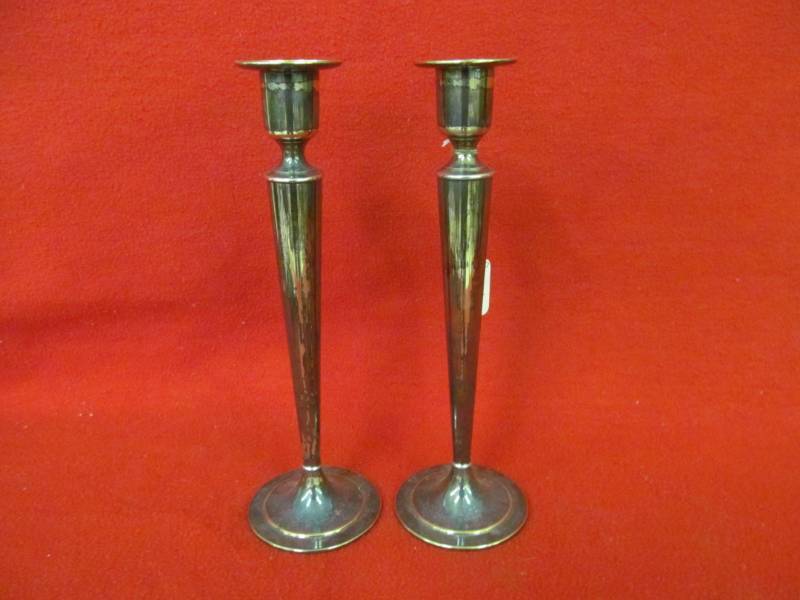 lot 90 image: 2 pair point 12 candlesticks