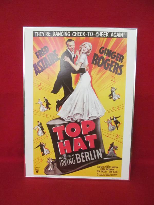 lot 197 image: The Top Hat Movie poster, Litho Reproduction