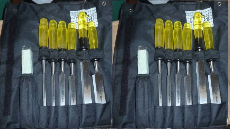 TWO 6 pc Chisel sets 38 to 1-12