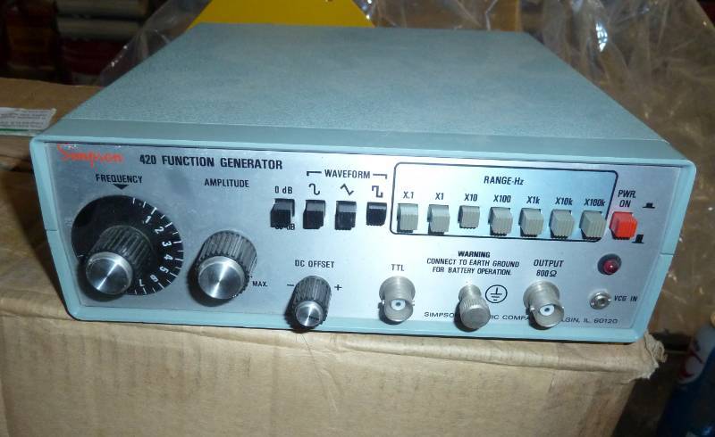 Simpson 420 Function Generator - Powers on, no other testing done