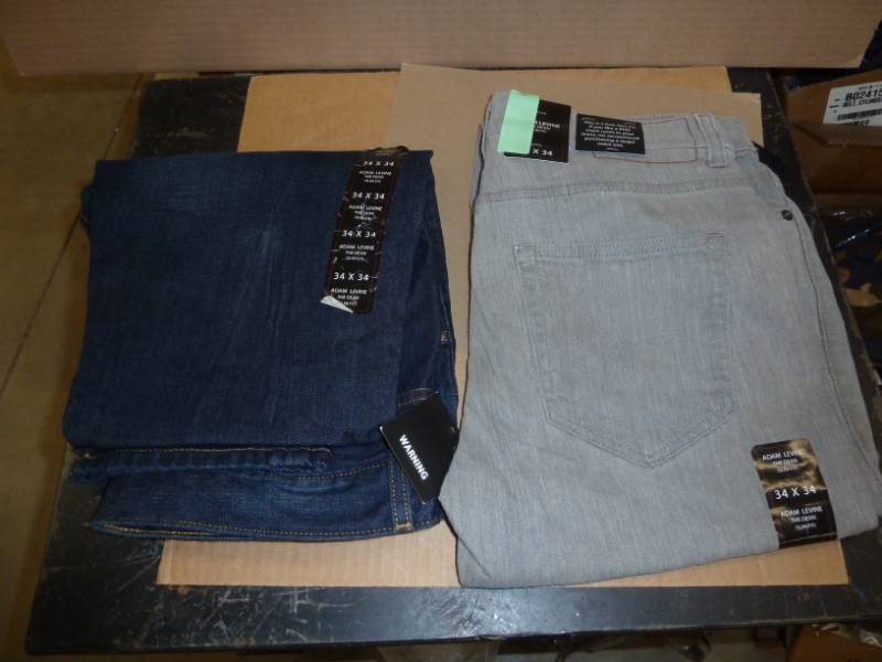 2 new pair Adam Levine jeans - 34x34 - grey and blue