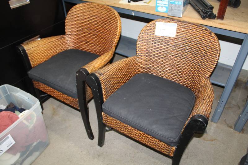 Lot of (2) Wicker Chairs