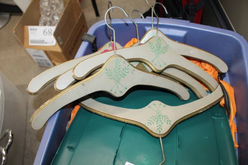 Lot of (5) Vintage Wood Hangers