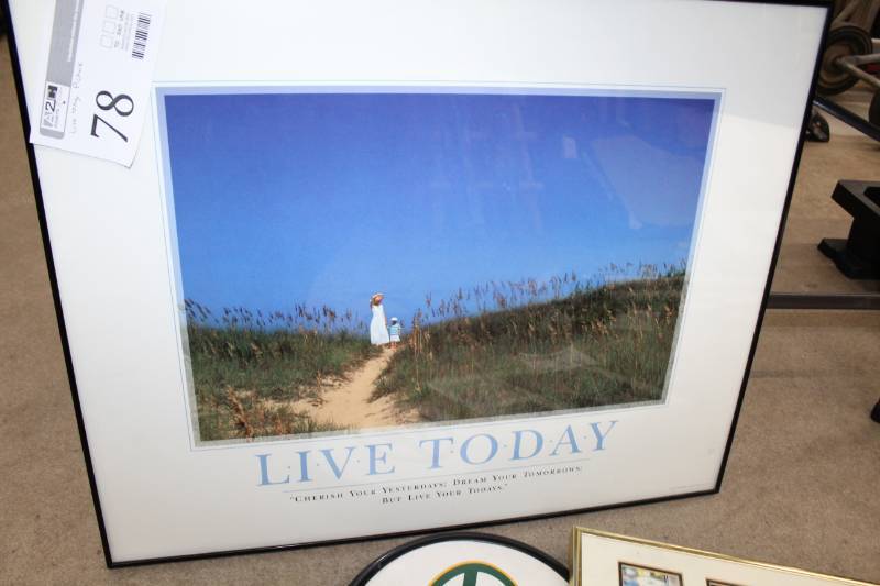 Live Today Framed Matted Wall Art