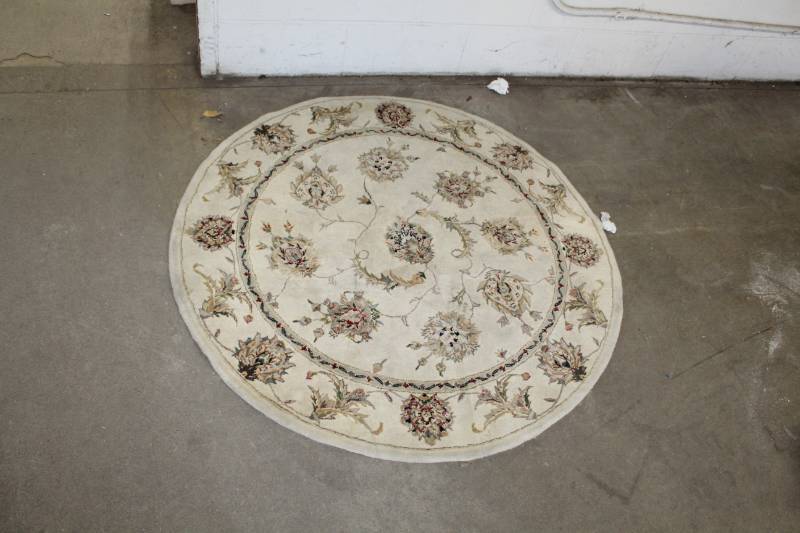 Floral Circle Floor Rug
