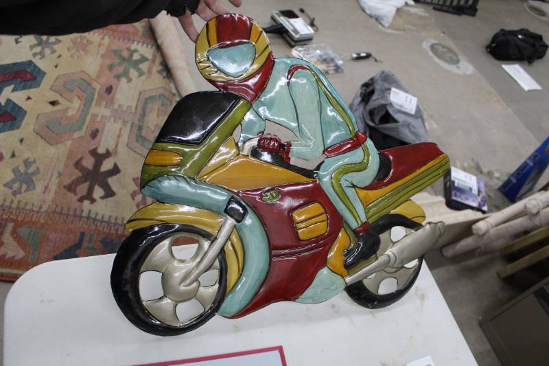 Metal Motorcycle Wall Art