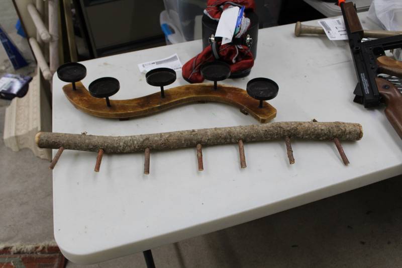 Wood Tie Rack, Candle Holder