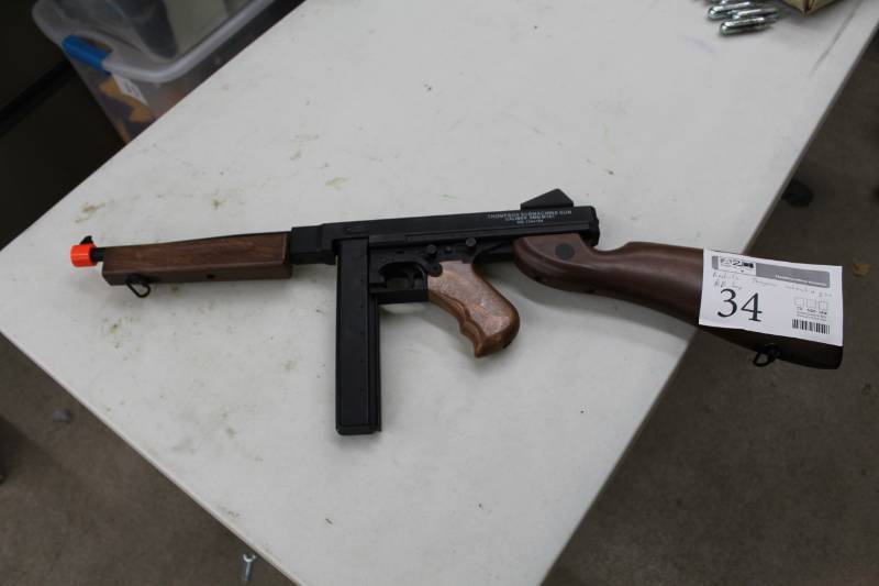 Replica Thompson Submachine Gun BB Air Gun w Air Canisters