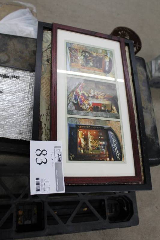 Lot of (4) Paris Framed Wall Dcor