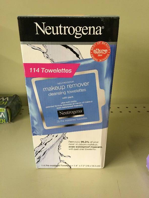 Neutrogena Makeup Remover Towelettes, Retail $14.99