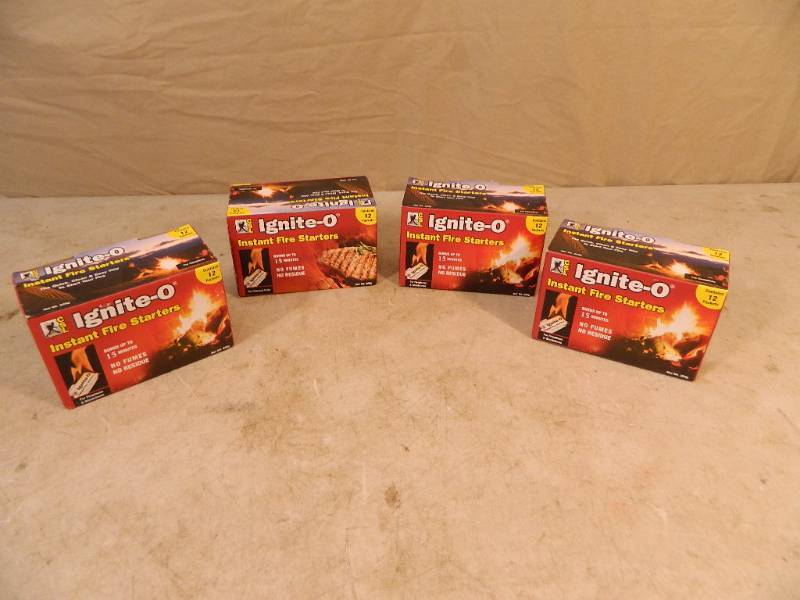 lot 36 image: 4 New Boxes of Ignite-O Instant Fire Starters