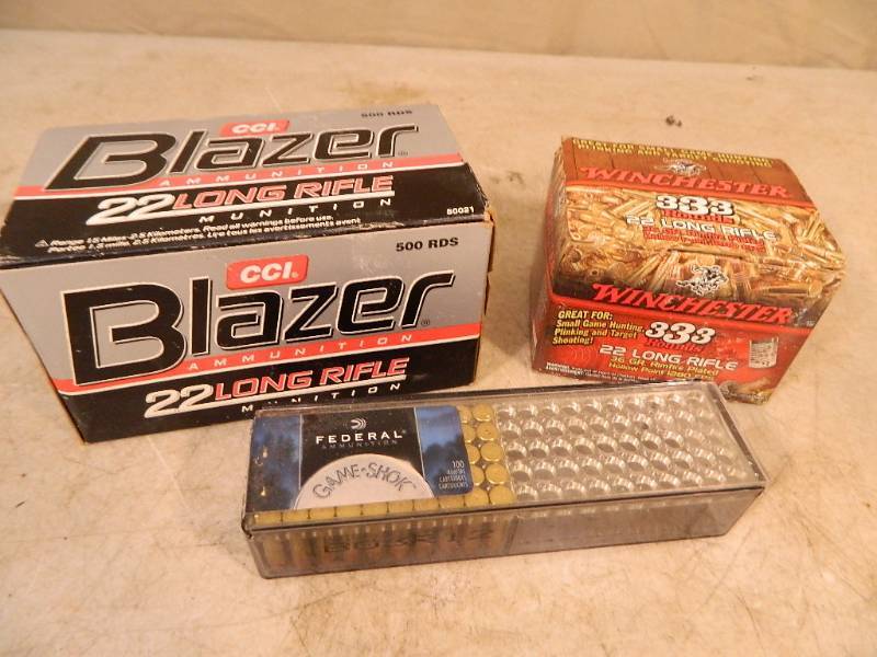 lot 65 image: Approx 700 Rounds of .22 Long Rifle Ammo