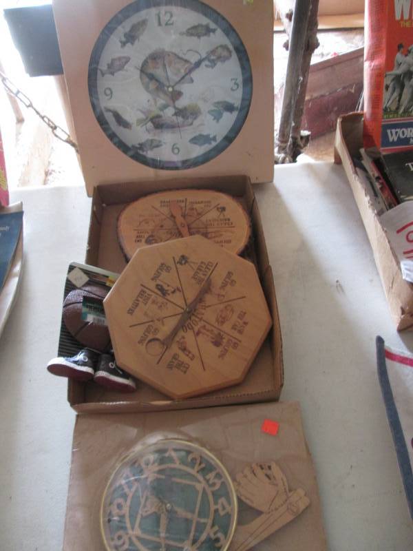 lot 37 image: Lot of decorative clocks and games...
