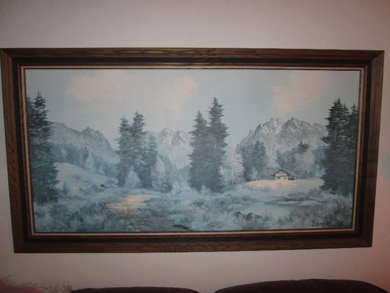 lot 213 image: Large nature picture with frame...