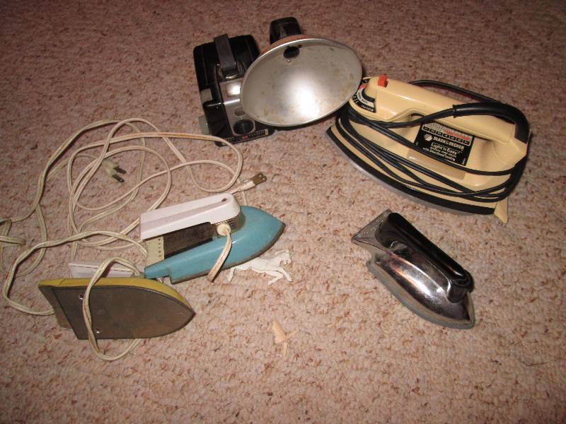 lot 259 image: Vintage Irons and Camera...