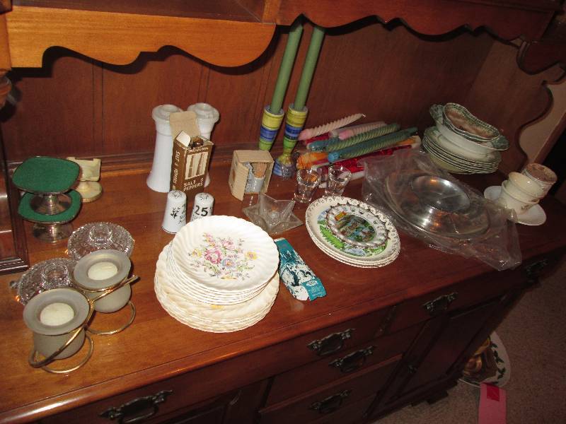 lot 269 image: Porcelain Set, Candle holders, stat...