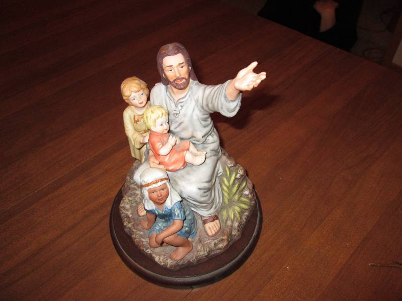 lot 271 image: Home Co Jesus and children figurine...