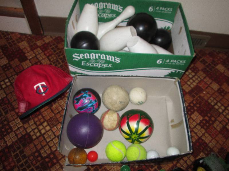 lot 342 image: Lot of sports stuff- bowling ball s...