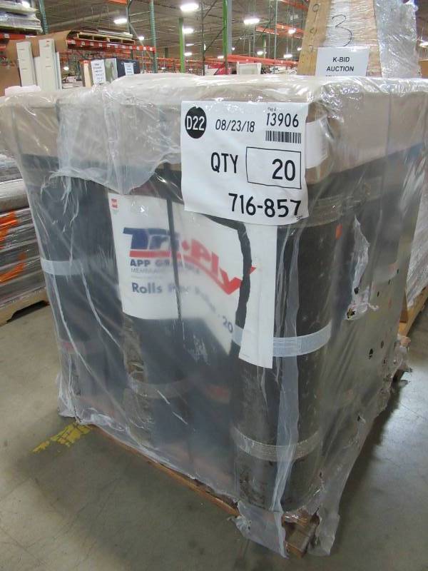 lot 18 image: GAF Tri-Ply 3 ft. x 33 ft. (100 sq. ft.) APP Granular White For Low Slope Roofs