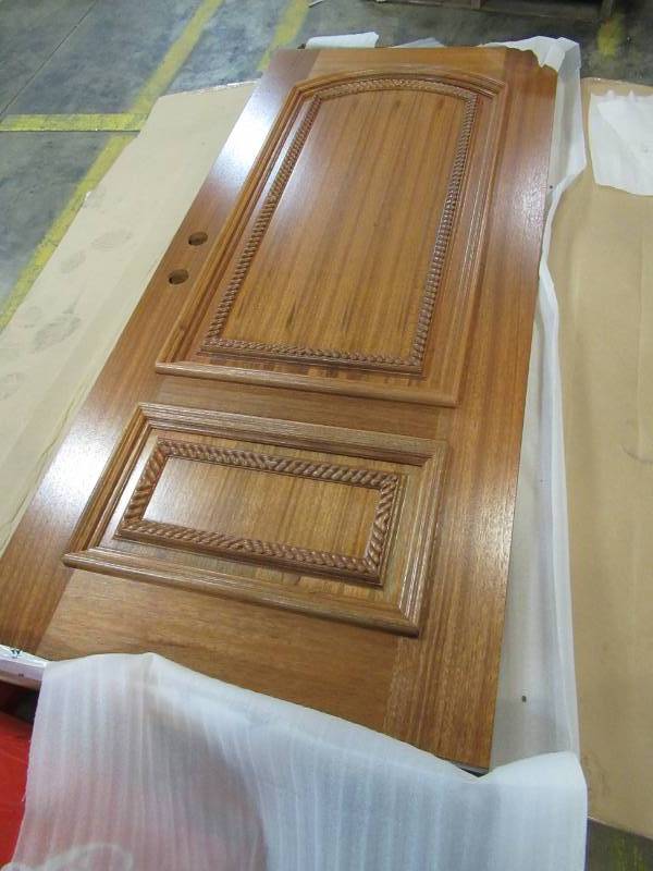 lot 58 image: Solid Oak Wood 2 Panel Door, 36 X 80 X 1 34