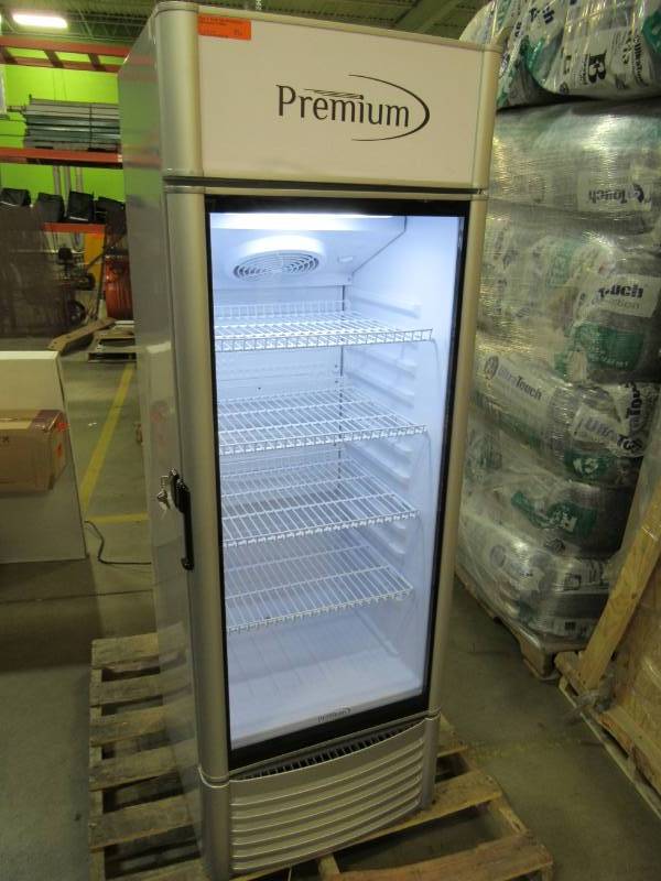 lot 15 image: Premium 9 cu. ft. Single Door Merchandiser Refrigerator in White